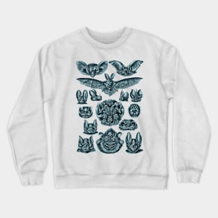 Ernst Haeckel Bats Cerulean Crewneck Sweatshirt